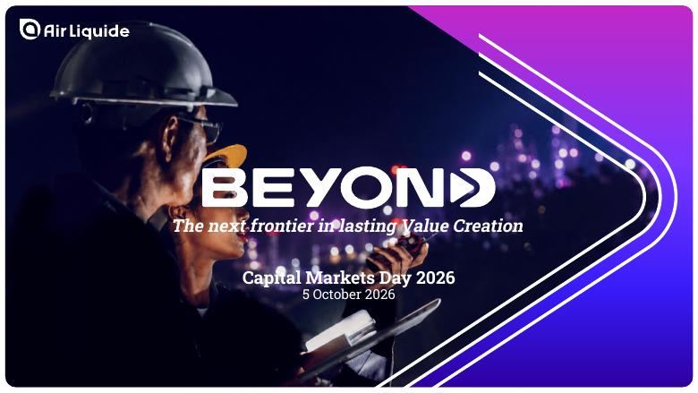 Première page de la présentation BEYOND : le nouveau plan stratégique d’Air Liquide