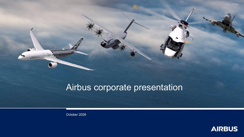 Couverture de la présentation de Airbus