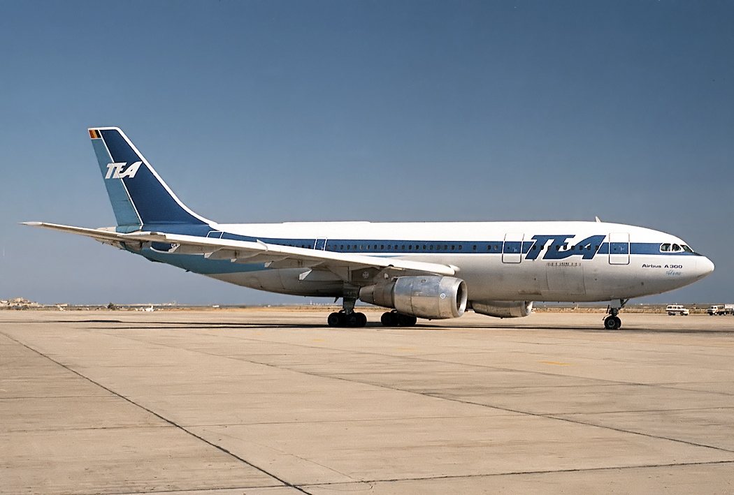Un Airbus A300B1 de Trans European Airways photographié en 1985