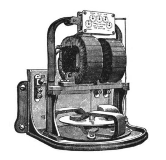 Un compteur électrique Thomson dans une illustration publiée en 1907